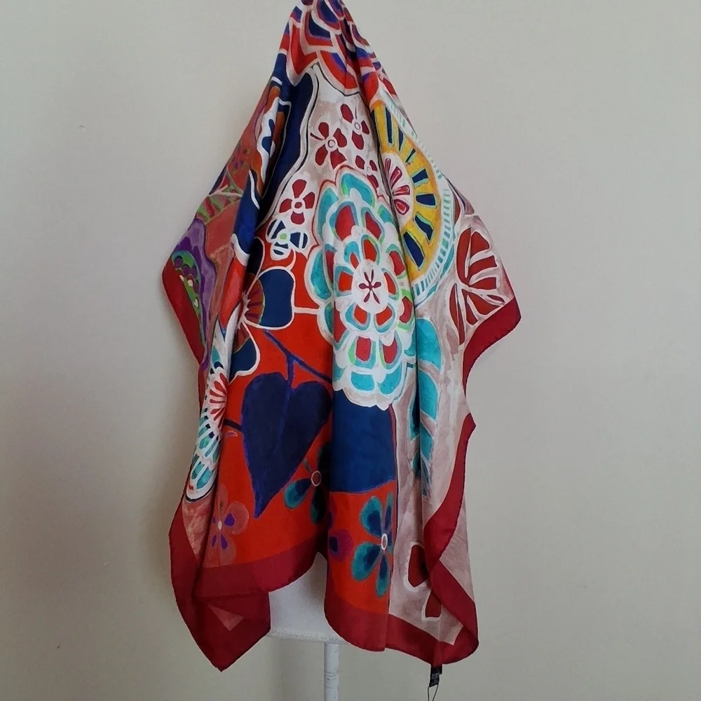 Elizabetta Clarissa Large Silk Italian Scarf NWT